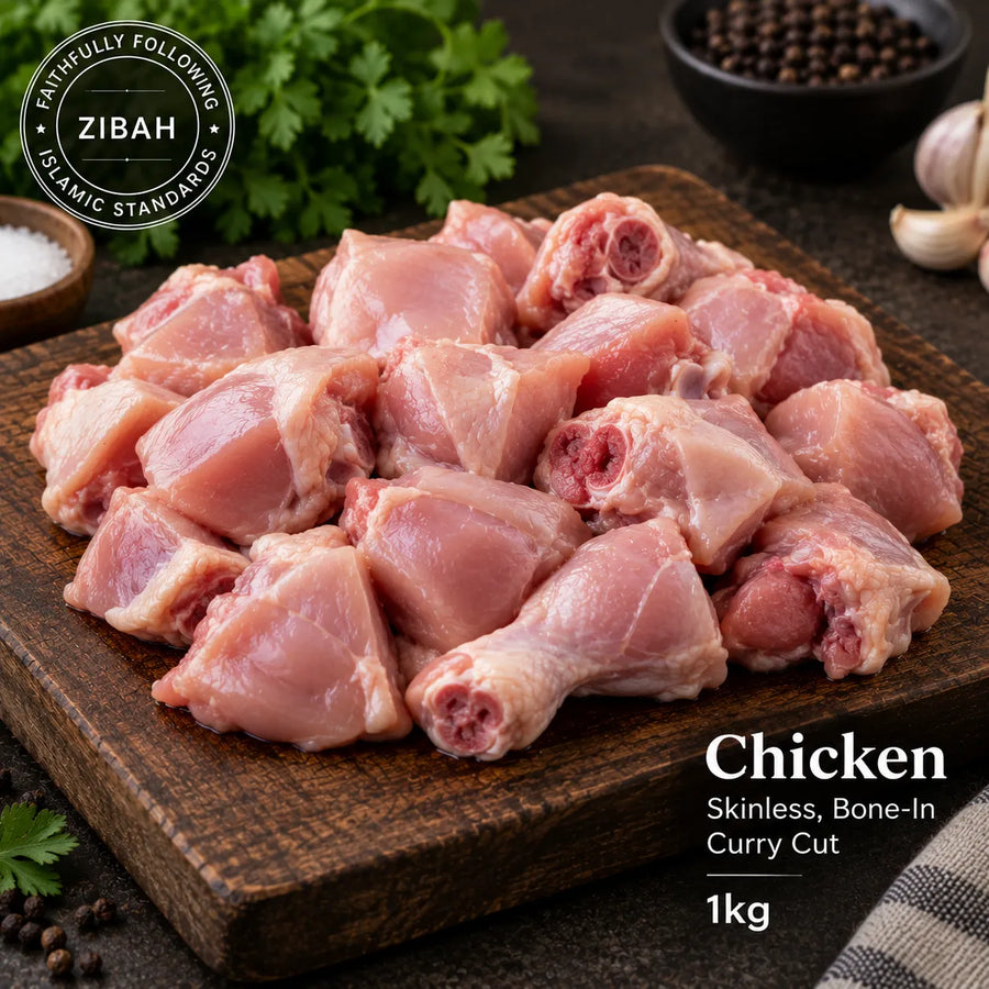 Chicken Skinless, Bone-In - Curry Cut - 1kg