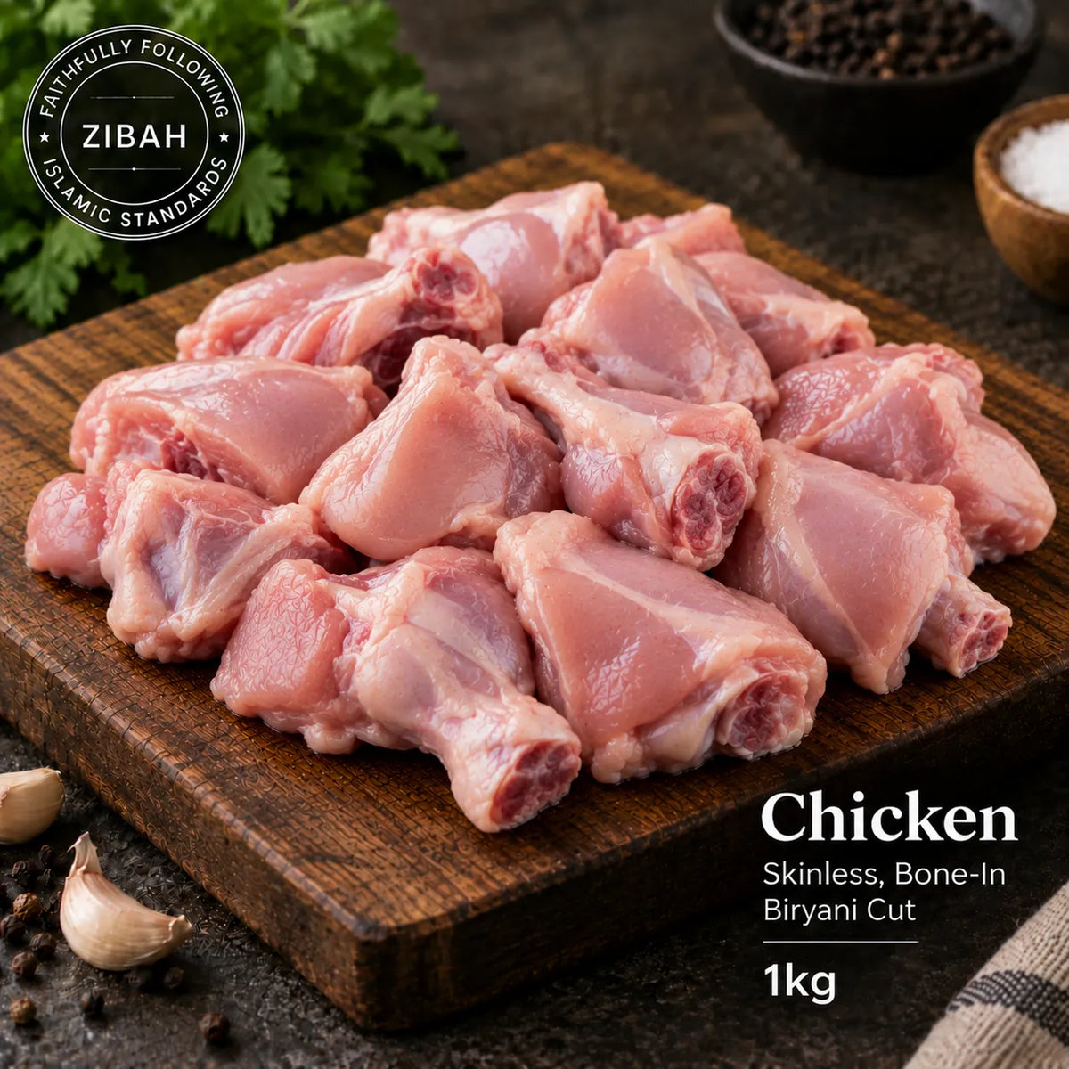 Chicken Skinless, Bone-In - Biryani Cut - 1kg