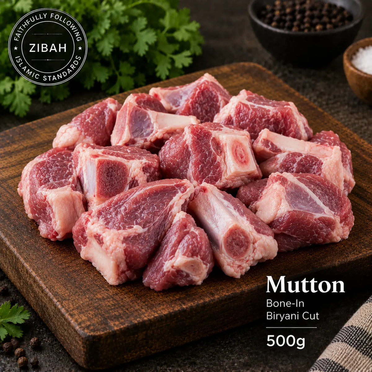 Mutton Bone-In - Biryani Cut - 500g