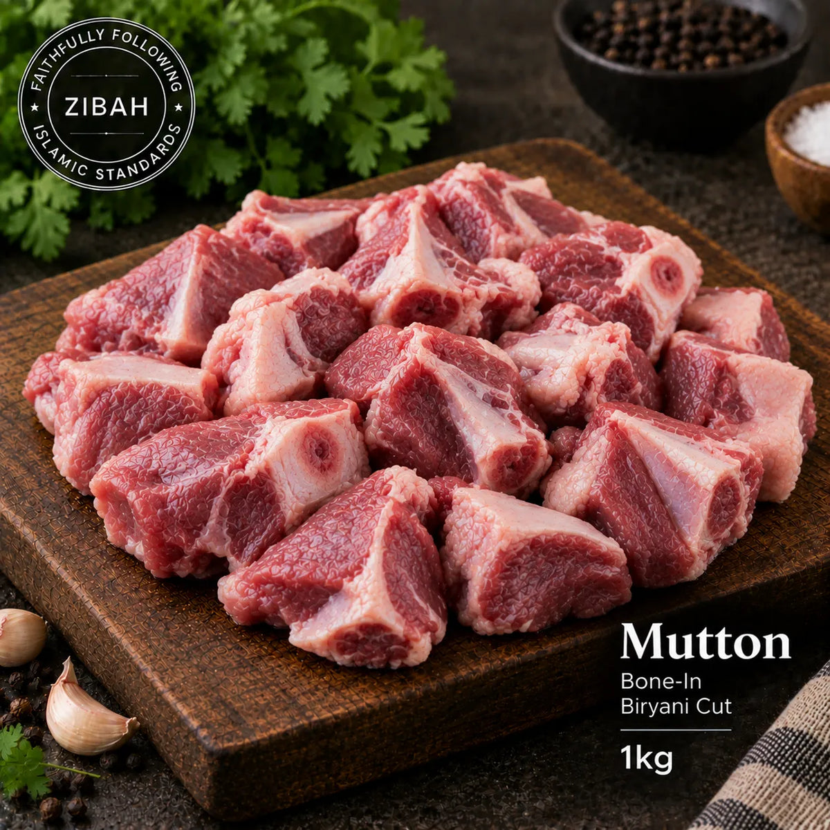Mutton Bone-In - Biryani Cut - 1kg