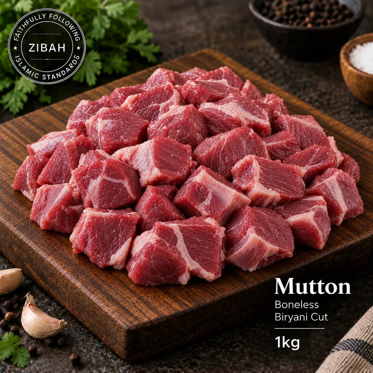 Mutton Boneless - Biryani Cut - 1kg